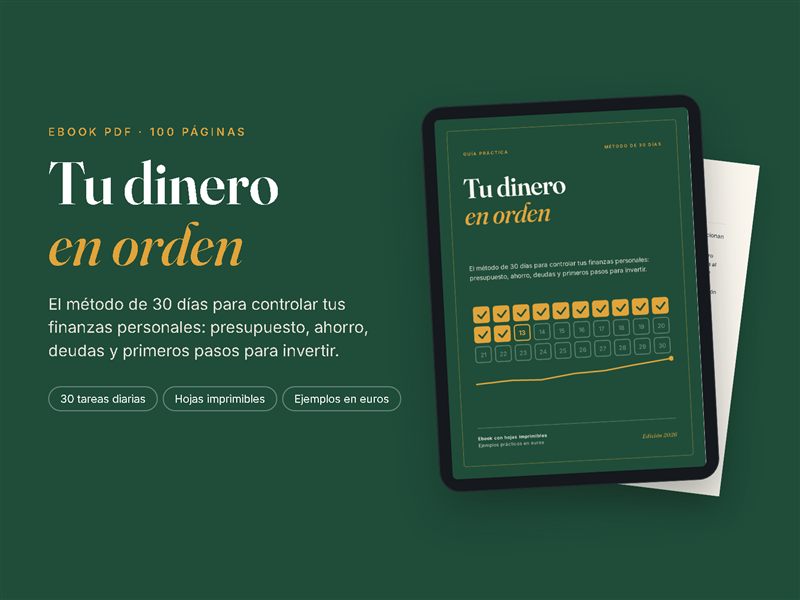 Tu dinero en orden: ebook PDF de finanzas personales en 30 días